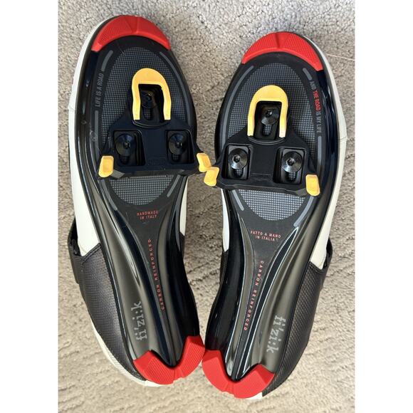 Fizik Cycling Shoes K5 White Silver Uomo Triathlon Bicycle Size 42 US 8.5 Carbon main image 11